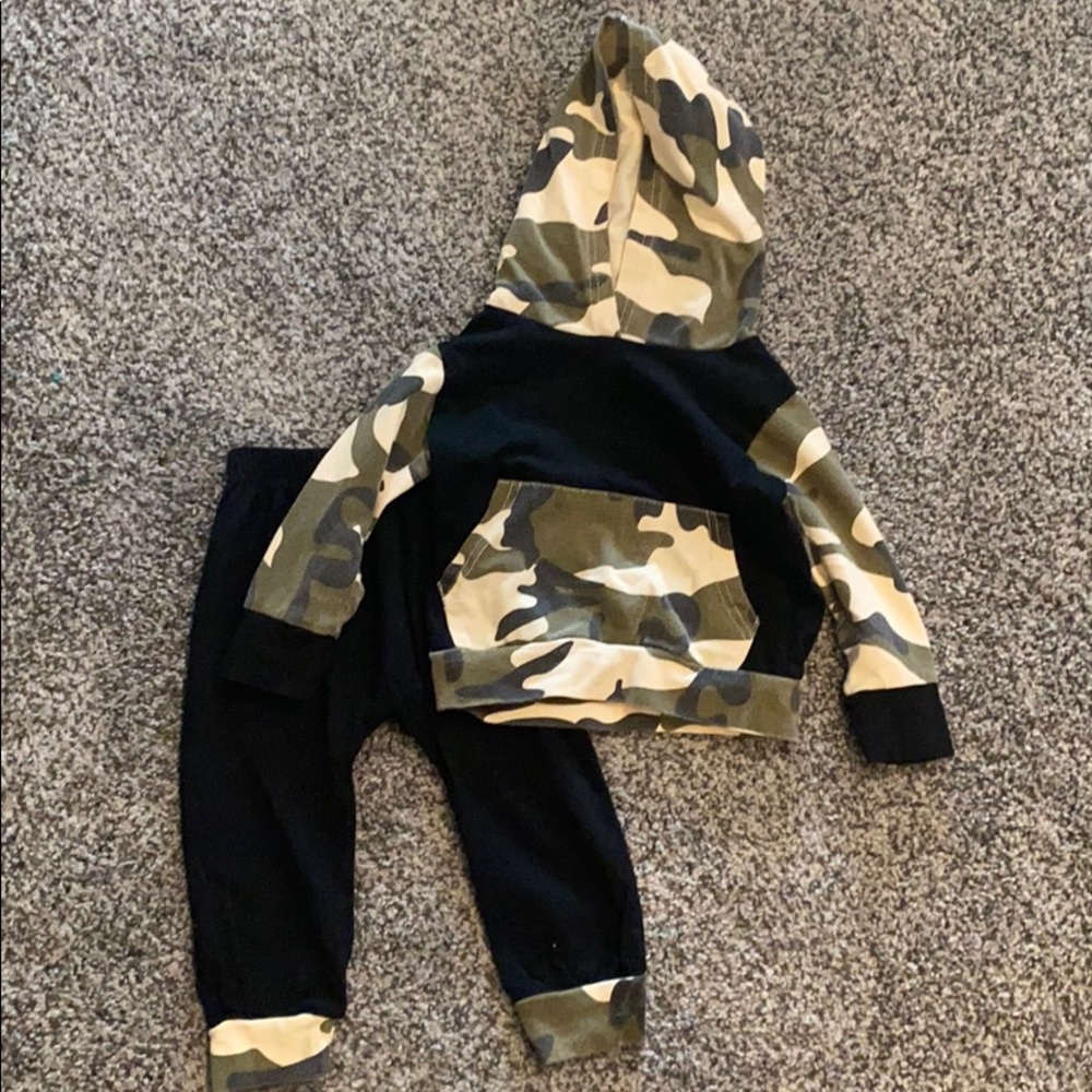 Baby Boy Camo Matching Set
